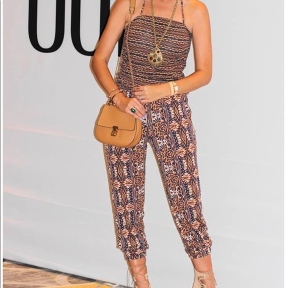 CAbi Pants - Cabi #325 Mosiac Romper Size Large NWT Super Soft